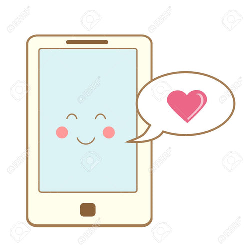 smiling mobile phone